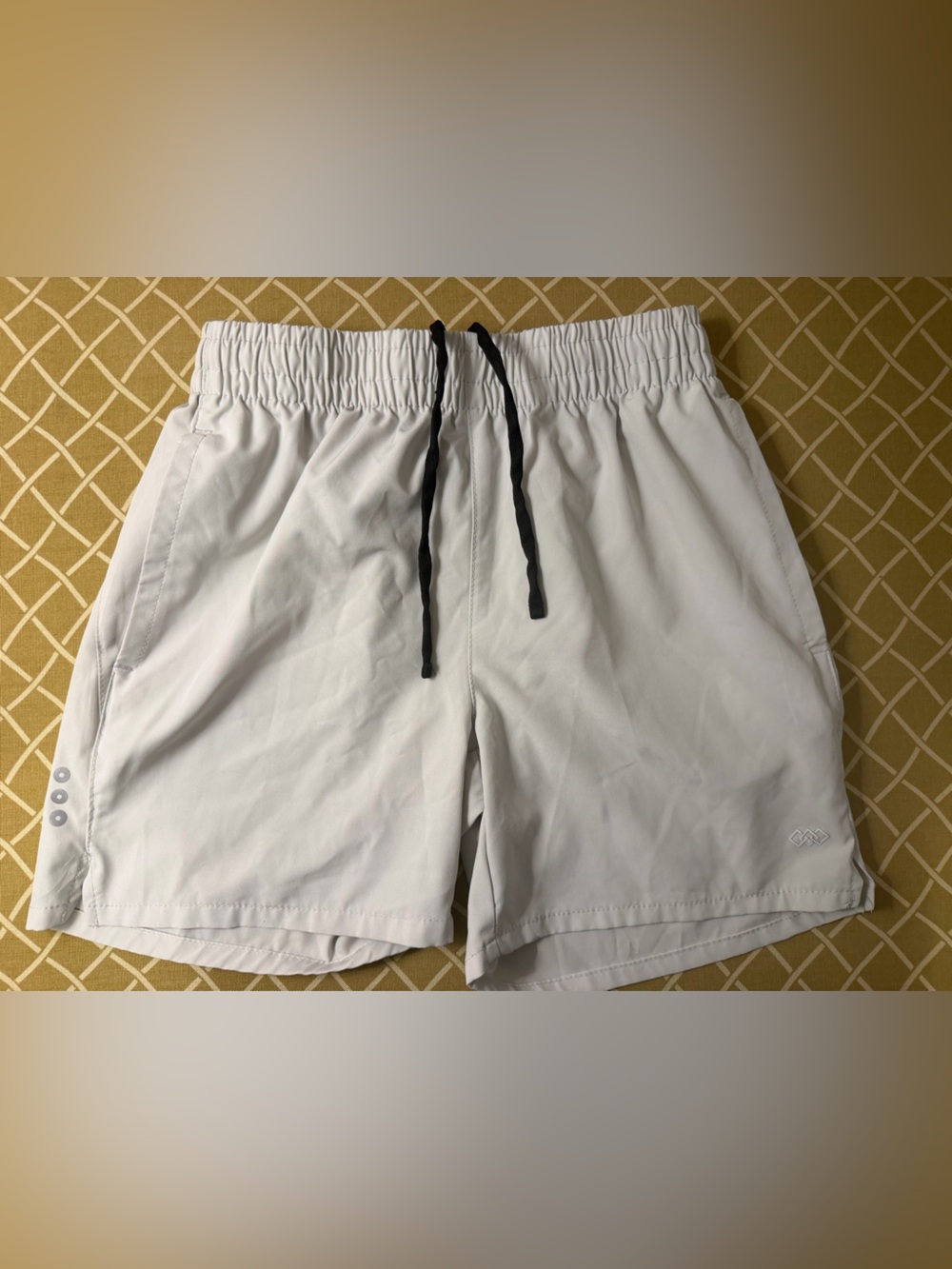 LEG3ND Men’s Small White Athletic Running Gym Shorts Drawstring Performance